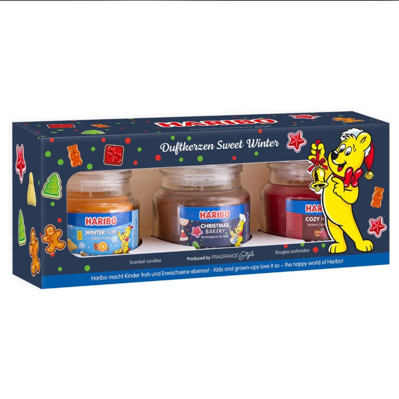 Haribo žvakių rinkinys - Christmas Bakery, Winter Fun, Cozy Home - 3 x 85 g-Haribo Duftkerzen-Haribo Duftkerzen