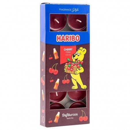 "Haribo" arbatinės žvakės Cherry Cola, 10 vnt.