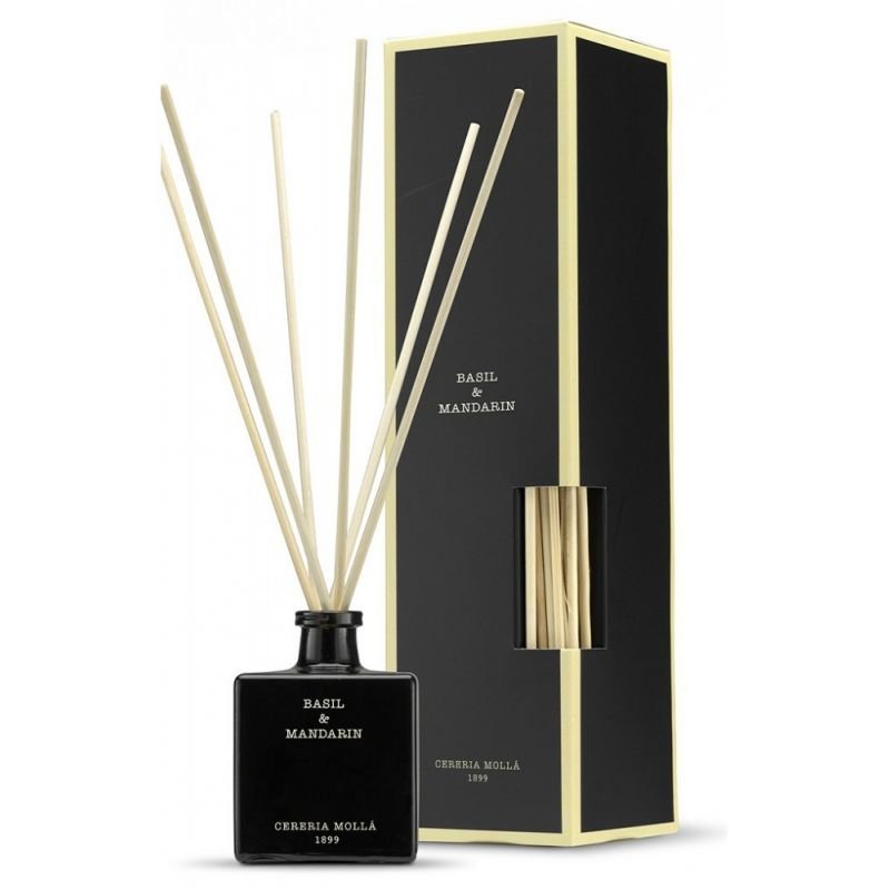 Cereria Molla Basil & Mandarin namų kvapas su lazdelėmis 100 ml