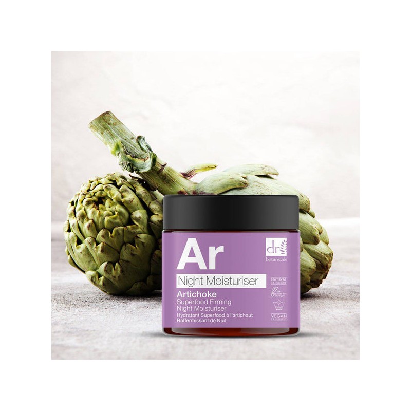 Artichoke Superfood stangrinamasis naktinis drėkinamasis kremas 60ml-DR. BOTANICALS-DR.