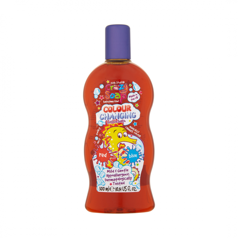 Putojantys, spalvą keičiantys ( iš raudonos į mėlyną), vonios burbulai, 300ml-KIDSD STUFF Crazy Soap-KIDS STUFF Crazy Soap