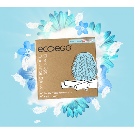 "Ecoegg Dryer Eggs" Fresh Linen: kiaušinio formos džiovinimo kamuoliukų papildymas, 4vnt-ECOEGG-Pagrindinis