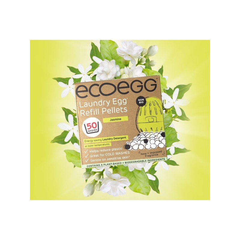 "Ecoegg" Jasmine ekologiško skalbimo kiaušinio papildymas, 50 skalbimų.