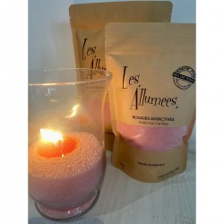 Les Allumees žvakių perlai (be indelio) - Rose Pop, 250g-LES ALLUMEES-Žvakės