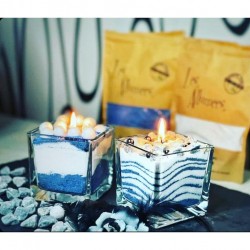 Les Allumees žvakių perlai (be indelio) - Blue Lagoon, 500g-LES ALLUMEES-Žvakės