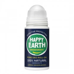 Natūralus vyriškas rutulinis dezodorantas Lemon Sandalwood, 75ml-HAPPY EARTH-HAPPY EARTH