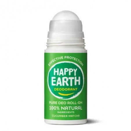 Natūralus rutulinis dezodorantas Cucumber Matcha, 75ml-HAPPY EARTH-HAPPY EARTH