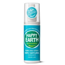 Natūralus dezodoranto purškiklis Cedar Lime, 100ml-HAPPY EARTH-HAPPY EARTH