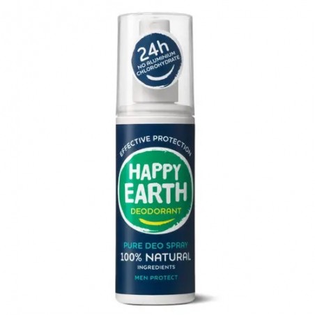 Natūralus vyriškas dezodoranto purškiklis, 100ml-HAPPY EARTH-HAPPY EARTH