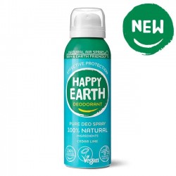 Natūralus purškiamas dezodorantas Cedar Lime, 100ml-HAPPY EARTH-HAPPY EARTH