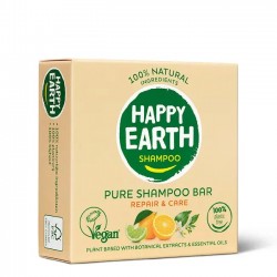 Kietasis šampūnas Repair & Care (sausiems ir pažeistiems plaukams), 70g-HAPPY EARTH-HAPPY EARTH