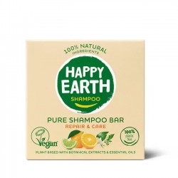 Kietasis šampūnas Repair & Care (sausiems ir pažeistiems plaukams), 70g-HAPPY EARTH-HAPPY EARTH