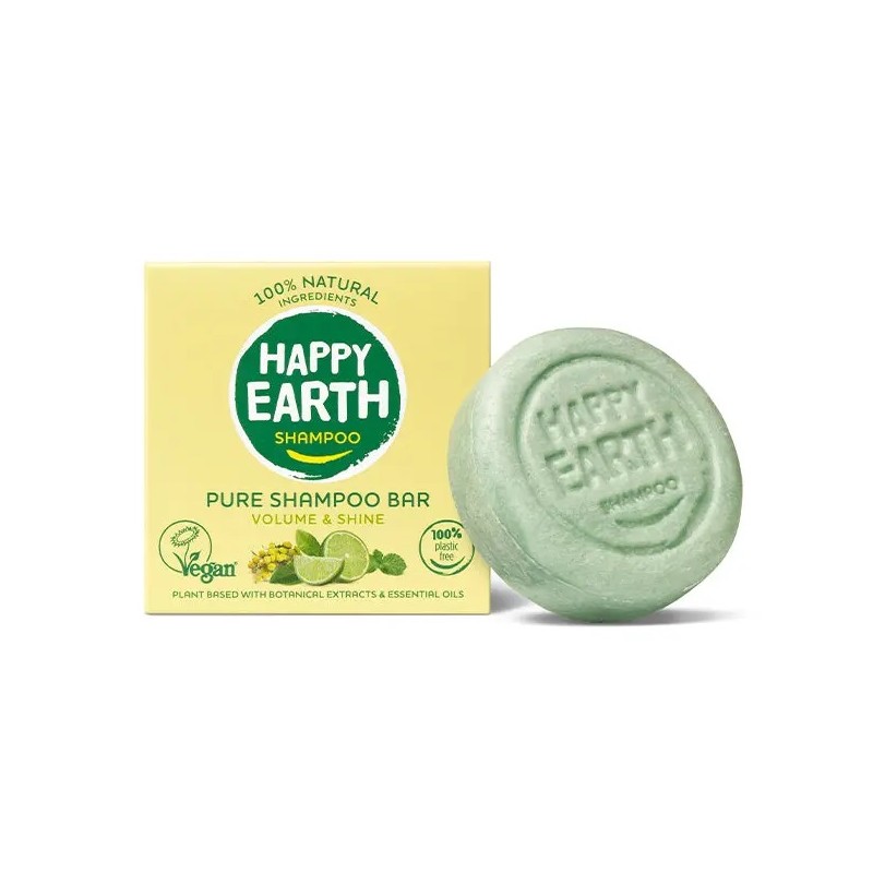 Kietasis šampūnas Volume & Shine (plaukų apimčiai ir blizgesiui), 70g-HAPPY EARTH-HAPPY EARTH