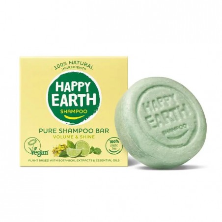 Kietasis šampūnas Volume & Shine (plaukų apimčiai ir blizgesiui), 70g-HAPPY EARTH-HAPPY EARTH