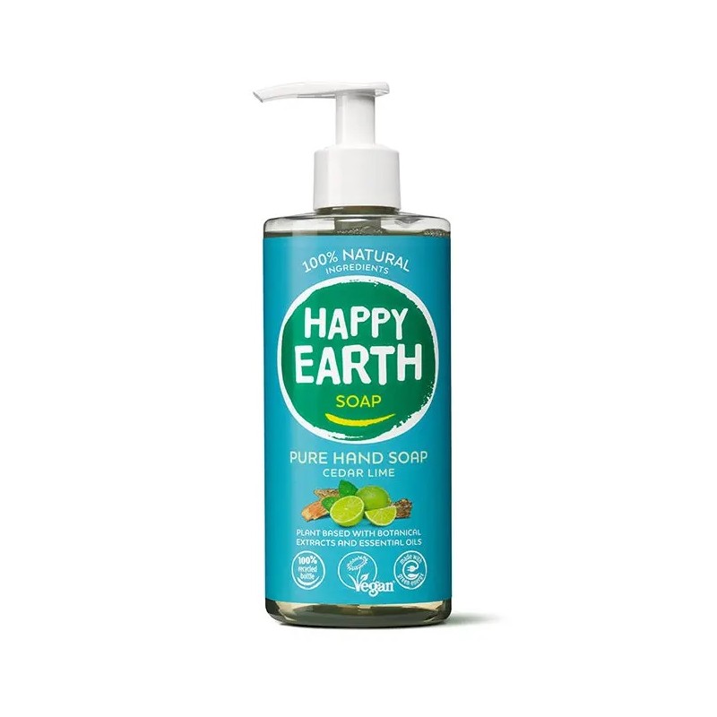 Skystas rankų muilas Cedar Lime, 300ml-HAPPY EARTH-HAPPY EARTH