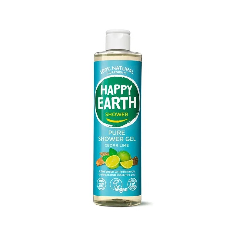 Dušo gelis Cedar Lime, 300ml-HAPPY EARTH-HAPPY EARTH