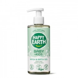 Prausimosi ir vonios gelis be muilo kūdikiams ir vaikams, 300ml-HAPPY EARTH-HAPPY EARTH