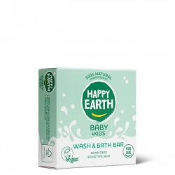 Kietasis kūdikių ir vaikų prausiklis be muilo, 50g-HAPPY EARTH-HAPPY EARTH