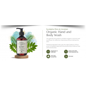 Vanilla Blanc Eucalyptus & Geranium rankų ir kūno prausiklis 300 ml