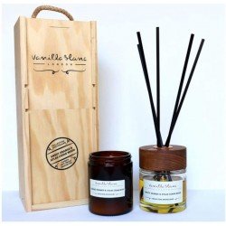 Vanilla Blanc Difuzoriaus ir žvakės dovanų rinkinys (Sweet Orange & Atlas Cedar Wood)-VANILLA BLANC-VANILLA BLANC