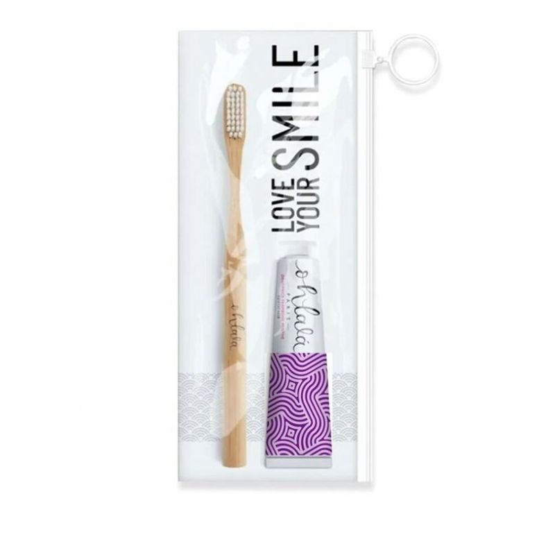 Ohlalá Paris bambukinis šepetėlis ir Violet & Mint dantų pasta 15 ml