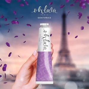 Ohlalá Paris bambukinis šepetėlis ir Violet & Mint dantų pasta 15 ml