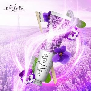 Ohlalá Paris bambukinis šepetėlis ir Violet & Mint dantų pasta 15 ml