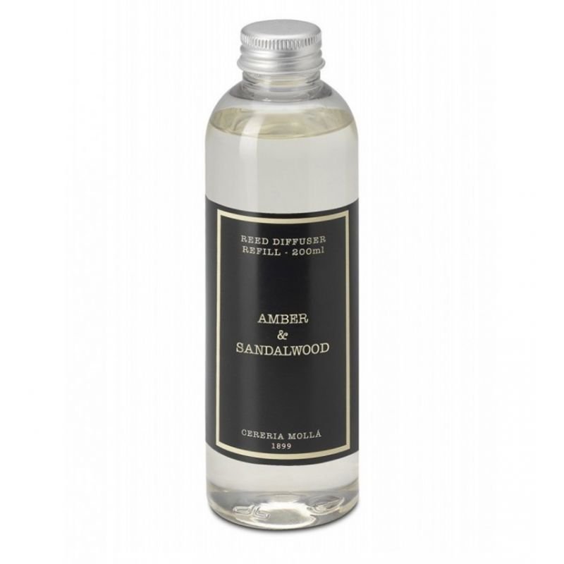 Cereria Molla Amber & Sandalwood papildymas 200 ml