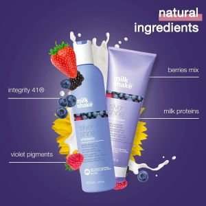 Milk Shake Silver Shine violetinis kondicionierius blond ir žiliems plaukams 250 ml