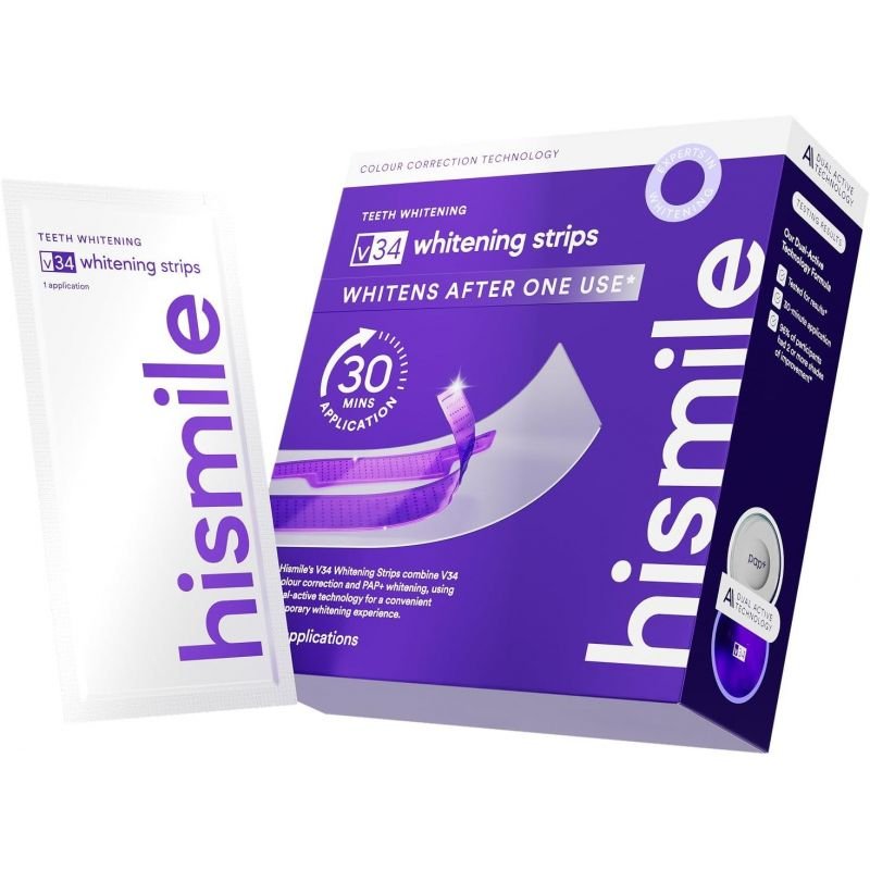 Hismile V34 Whitening Strips balinimo juostelės 14 vnt