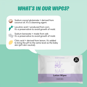 Naïf Lotion Wipes servetėlės 54 vnt
