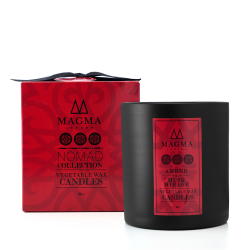 AMBER AND MUSK MIRAGE natūralaus sojų vaško žvakė 380ml. 750g. 60 val.