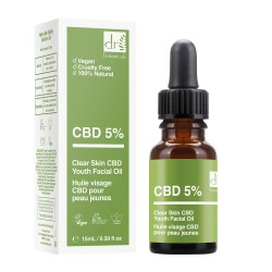 Skaidrios odos jauninantis veido aliejus su CBD, 15ml-DR. BOTANICALS-DR.