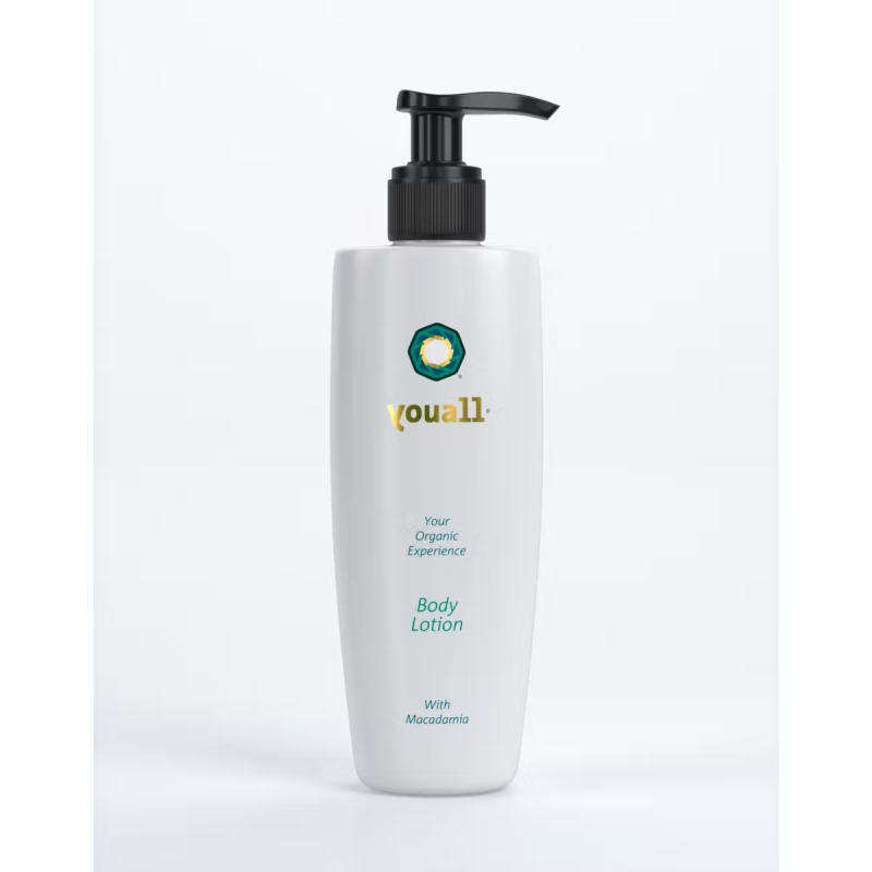 YOUALL ORGANIC Ekologiškas kūno losjonas su makadamijomis, 200 ml-YOUALL HONEST BODY CARE-YOUALL