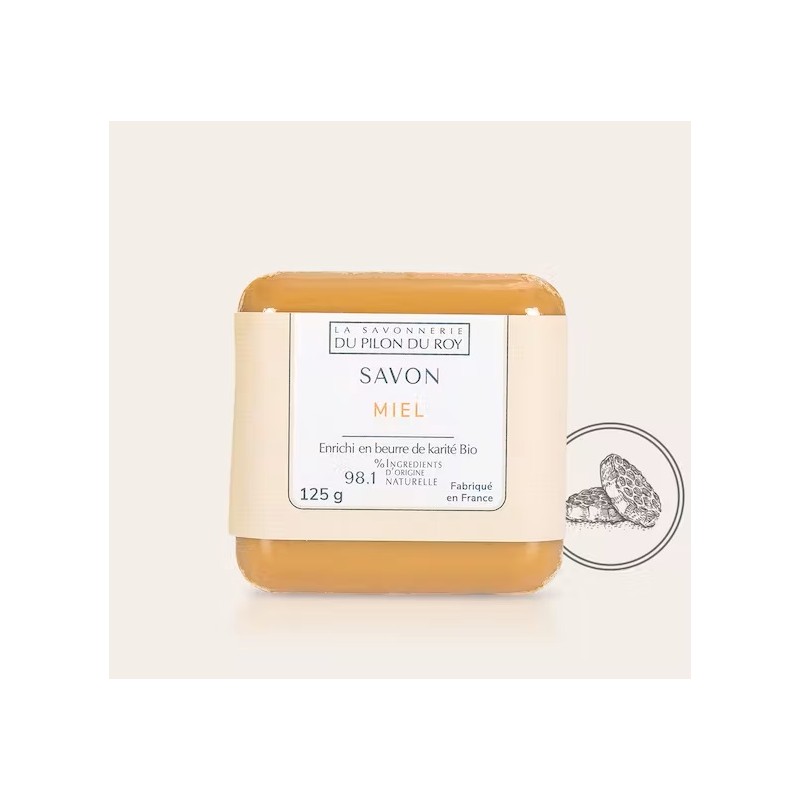 Medaus muilas (Miel) 125g-LA SAVONNERIE DU PILON DU ROY-La Savonnerie du Pilon du Roy