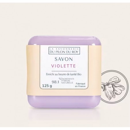 Žibuoklių muilas (Violette) 125g-LA SAVONNERIE DU PILON DU ROY-La Savonnerie du Pilon du Roy