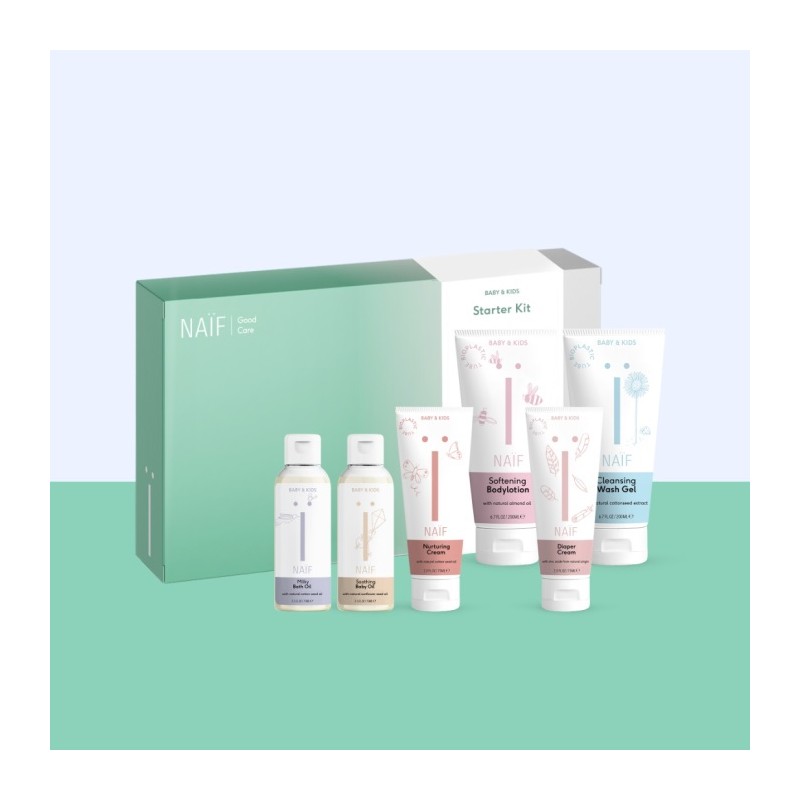 Naïf Baby & Kids Starter Kit–6 produktų rinkinys naujagimiui-NAIF NATURAL SKINCARE-NAIF Natural Skincare