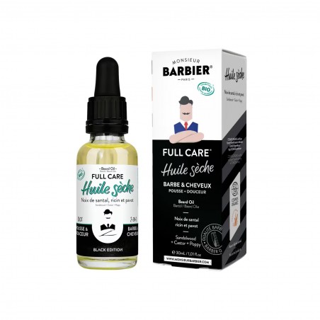 Monsieur Barbier Ekologiškas sausas aliejus barzdai ir plaukams - FULL CARE BLACK EDITION, 30 ml-MONSIEUR BARBIER-Plaukams