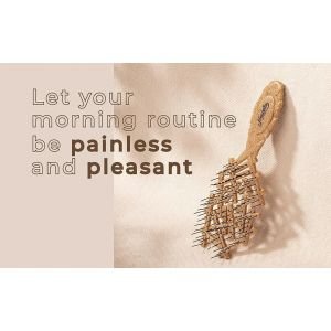 NINABELLA ekologiškas plaukų šepetys - Beige-NINABELLA-NINABELLA