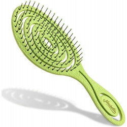 NINABELLA ekologiškas plaukų šepetys - Lime green-NINABELLA-NINABELLA