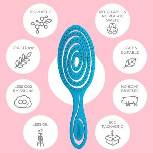 NINABELLA ekologiškas plaukų šepetys - Ocean Blue-NINABELLA-NINABELLA