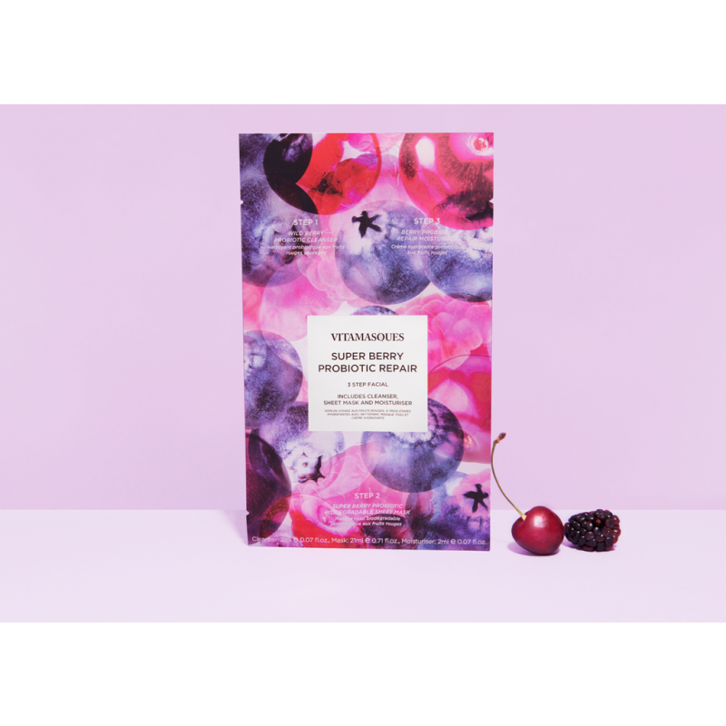 Vitamasques Super Berry Probiotic Repair veido kaukė