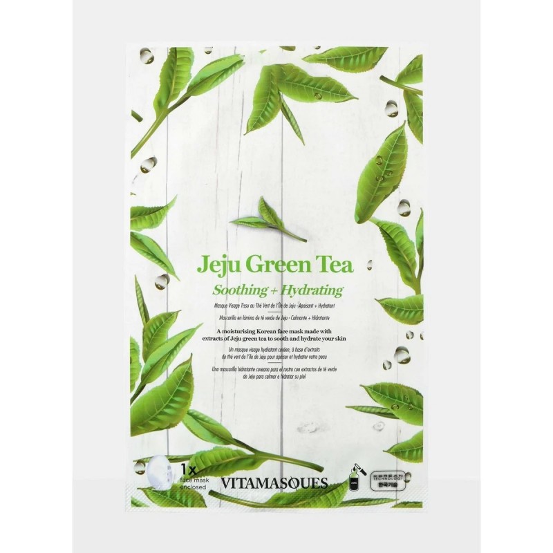 VITAMASQUES lakštinė veido kaukė "Jeju Green Tea"-VITAMASQUES-VITAMASQUES