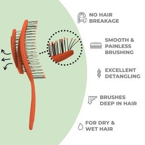 NINABELLA plaukų šepetys - Red