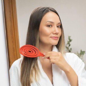 NINABELLA ekologiškas plaukų šepetys - Red-NINABELLA-NINABELLA
