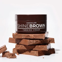 SHINE BROWN CHOCOLATE bronzinantis kremas intensyviam šokolado spalvos įdegiui, 200 ml.
